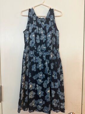 Crewcuts Navy Blue Floral Tank Dress